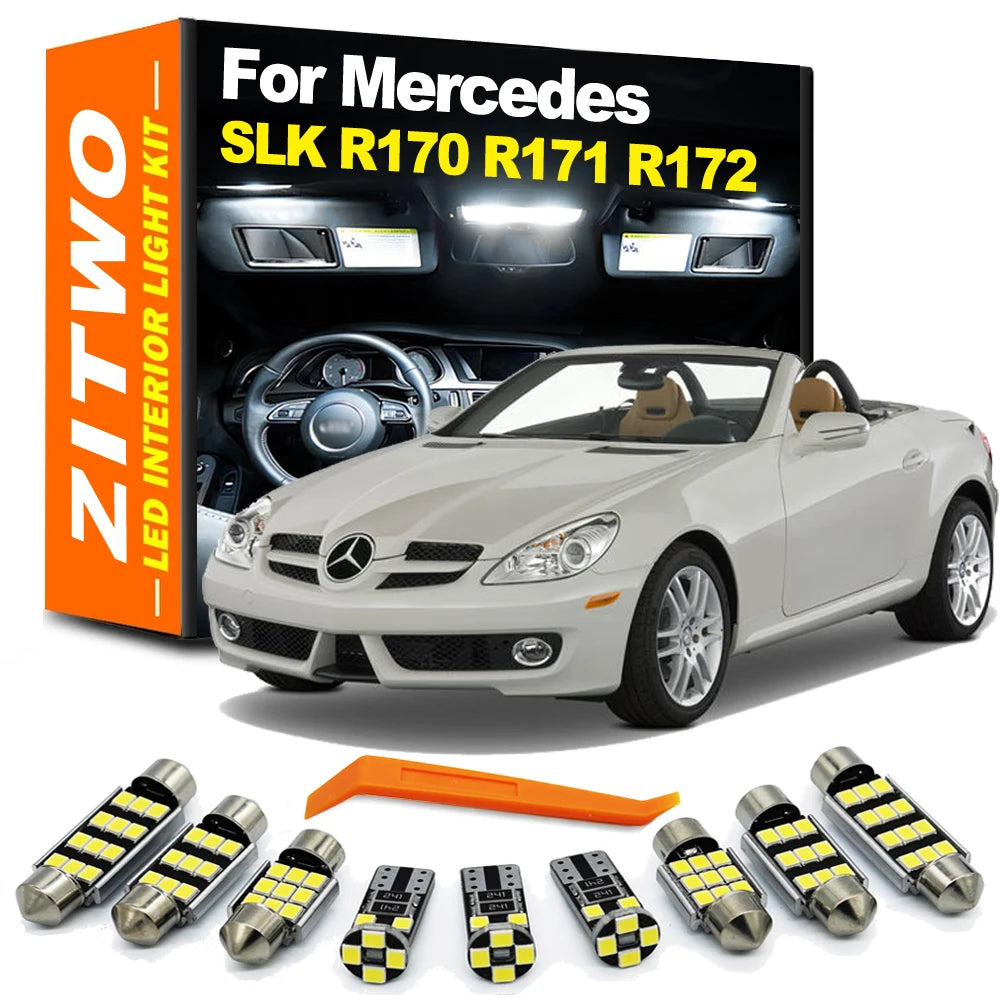 ZITWO Car Accessories LED Interior Light Kit For Mercedes Benz MB SLK-Class R170 R171 R172 SLK200 SLK280 SLK300 SLK350 1996-2015
