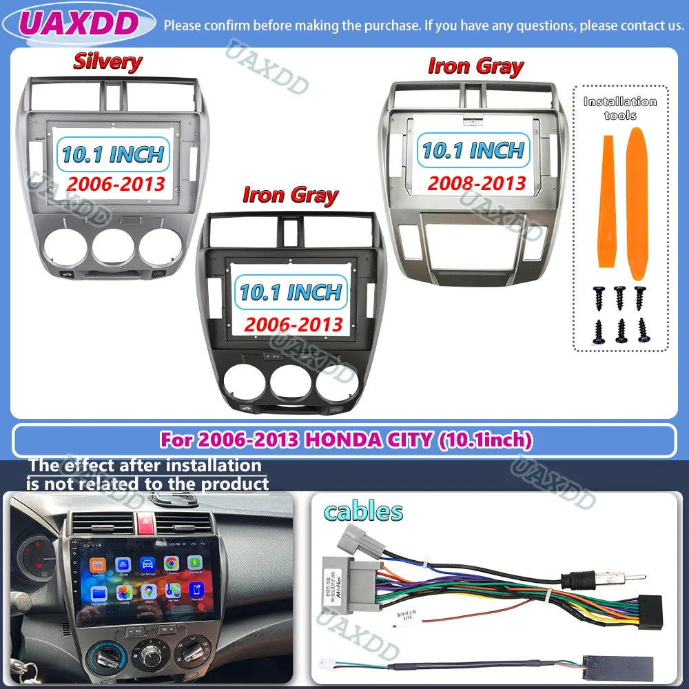 For 2006-2013 HONDA CITY 10.1inch autoradio Android MP5 lecteur Installation cadre unite p