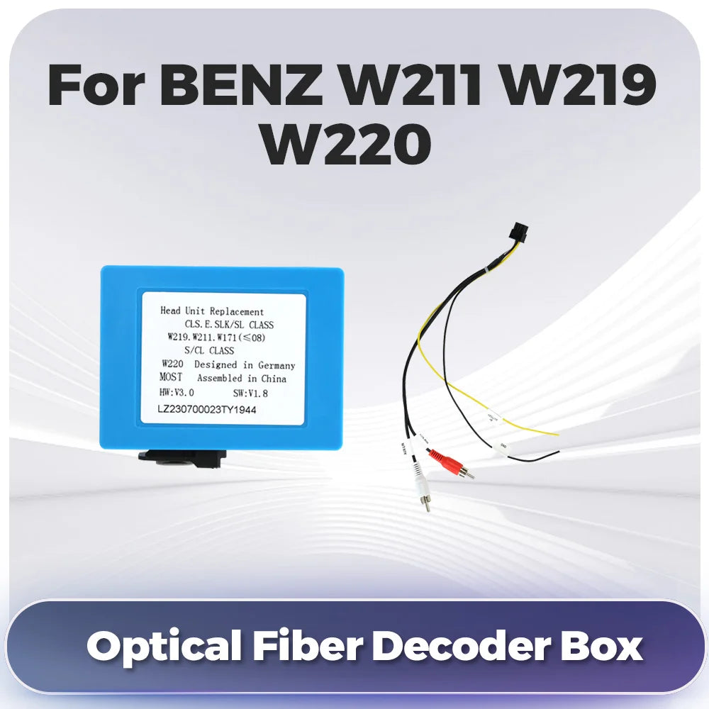 Car Optical Fiber Audio System Adapter Car Aux For Mercedes Benz E CLS SLK CL S Class W211