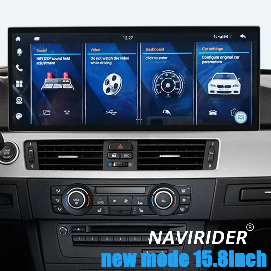Car Radio 1920*720P GPS Screen For BMW 1 3 5 7 Series X1 X3 X5 Z4 Android 15 AHD Video Pla