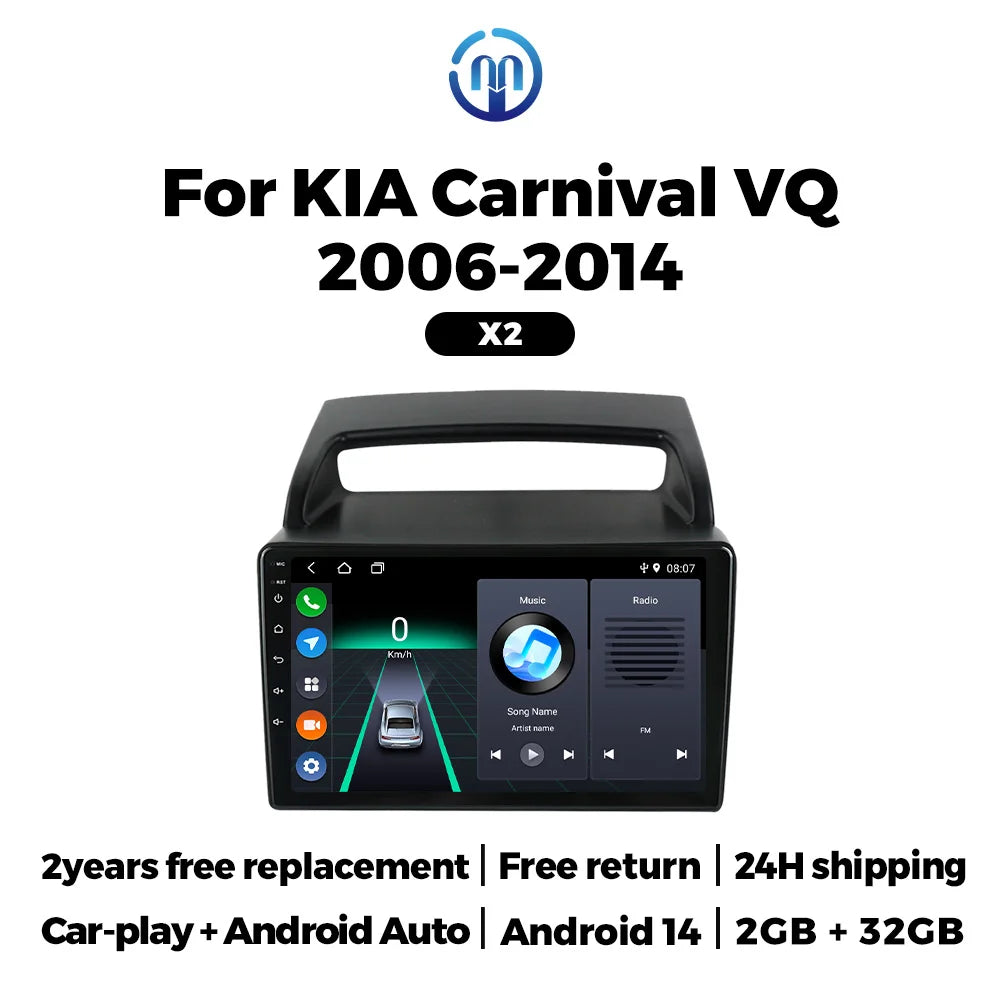 Wireless Carplay Car Radio for KIA Grand Carnival Sedona VQ 2006 - 2014 Android Auto All-i | AUTOKITSHOP