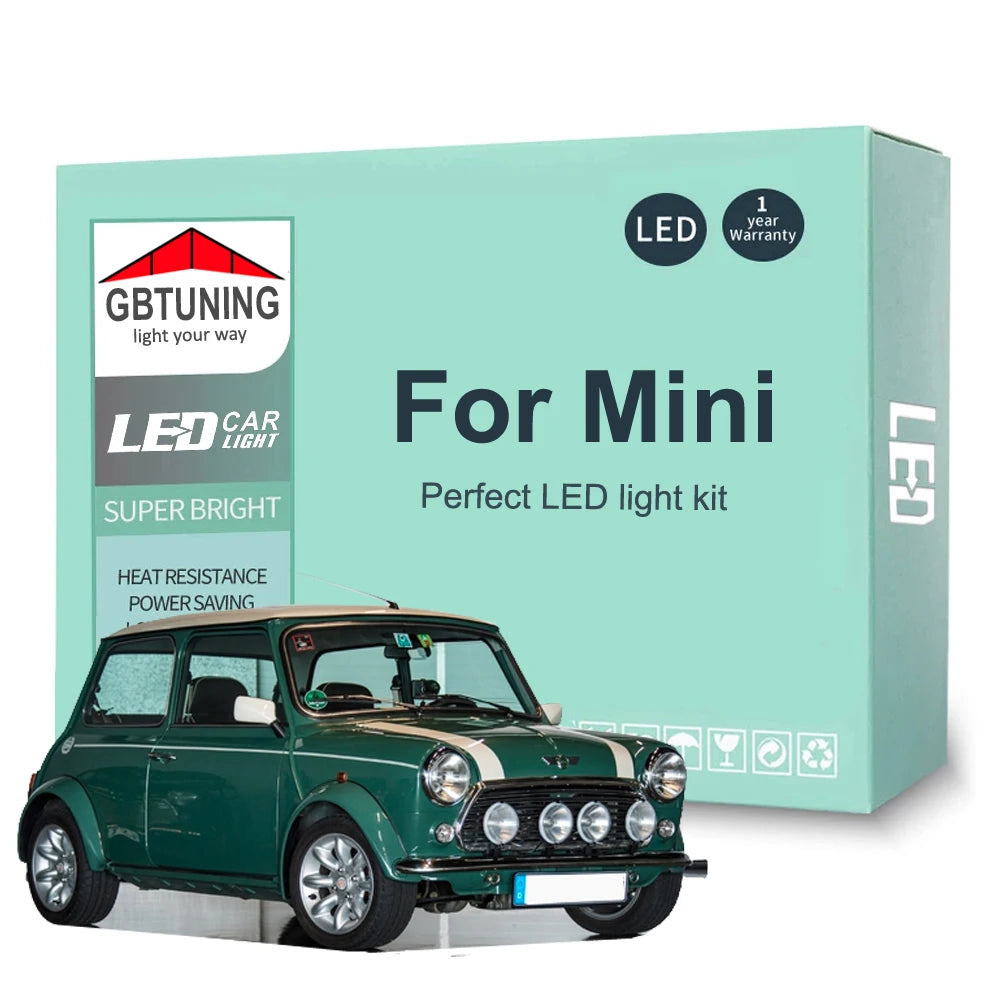 7-Piece LED Interior Light Kit for Rover Mini Cooper 1992-1997 - Canbus Dome Map Door Trunk Bulbs | AUTOKITSHOP