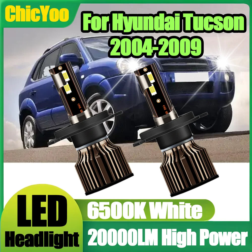 20000LM Headlamps 6500K White H4 LED Headlights Plug and Play Car Headlamps 3570 csp chips