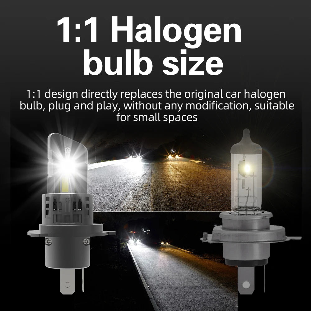 H4 HB2 9003 Led Headlight Canbus No Error Car Bulb High Power White Fog Light Diode Lamp 1