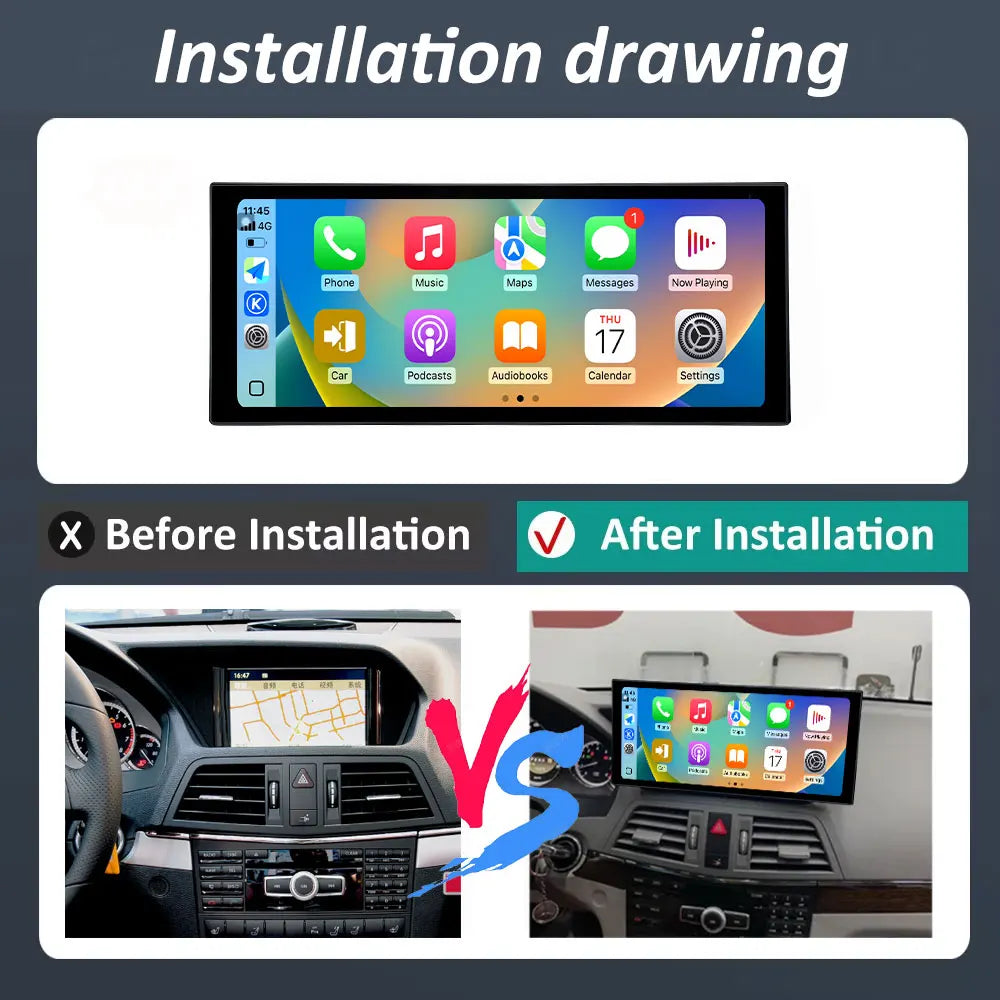 Car Radio Multimedia Player Android 16 for Mercedes Benz E Class C207 W207 A207 2009 - 201