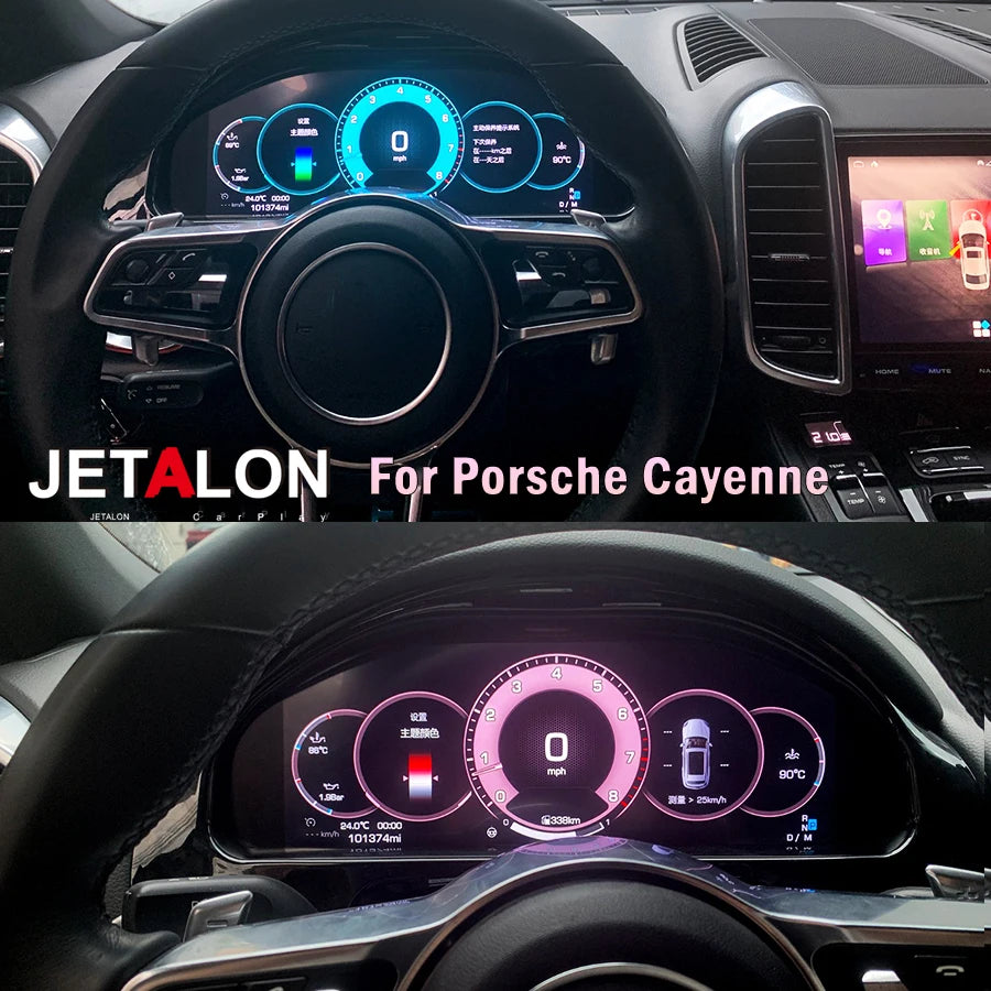 Virtual Cockpit Dashboard For Porsche Cayenne 2010-2017 12.3inch Car LCD Digital Cluster P