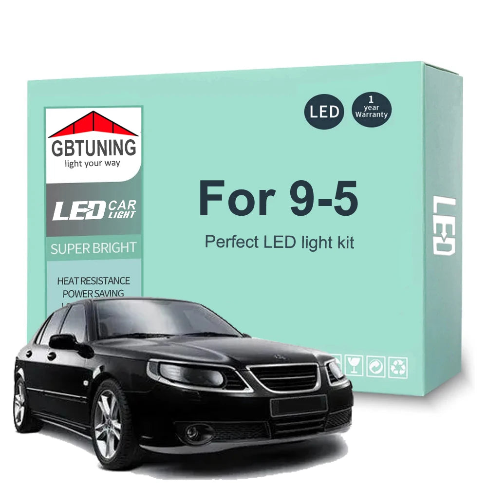 16-Piece LED Interior Light Kit for Saab 9-5 95 YS3G 1998-2005 - Canbus Dome Map Door Trunk Bulbs | AUTOKITSHOP