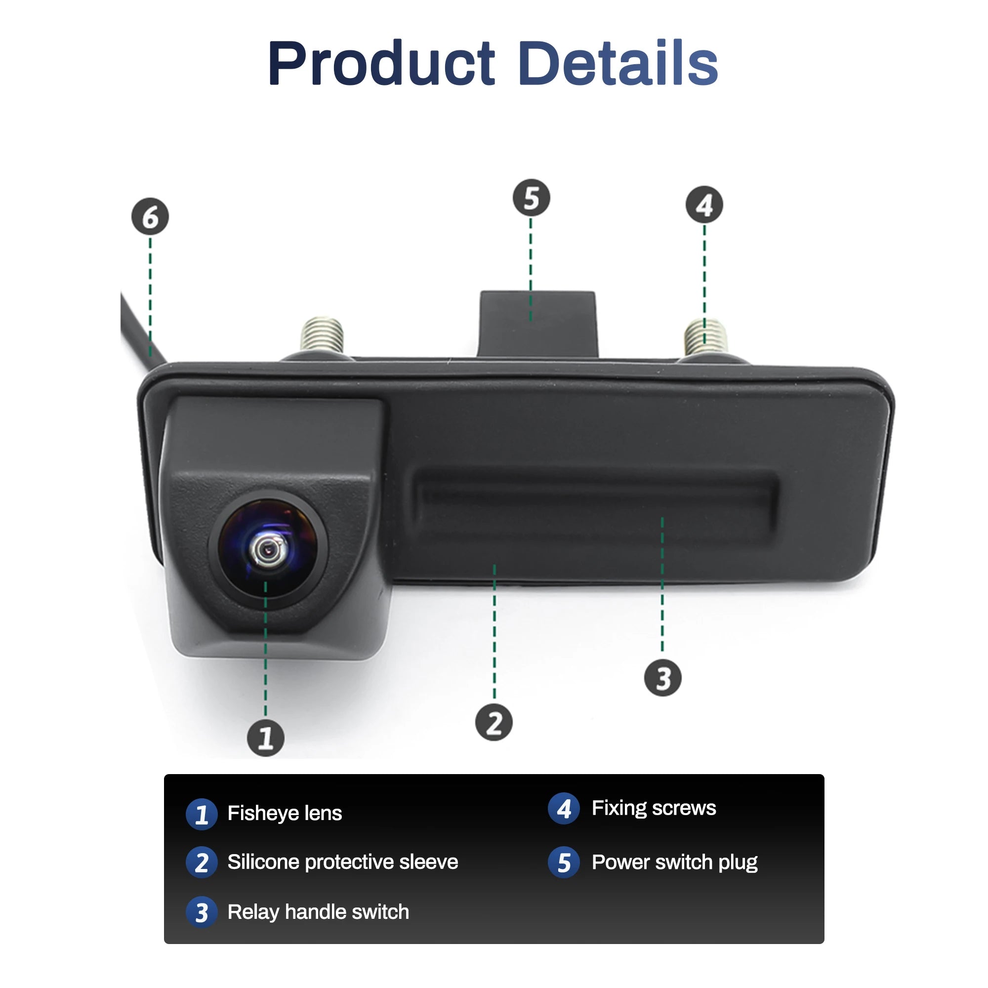 Trunk Handle Car Reverse Backup Camera For VW Skoda Octavia 2 3 A5 Fabio Yeti Superb Audi