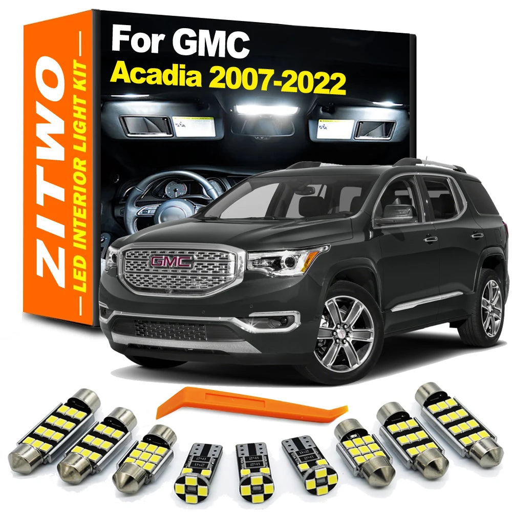 ZITWO Canbus LED Bulb Interior Dome Map Reading Light Kit For GMC Acadia 2007 2008 2009 - 2018 2019 2020 2021 2022 Accessories