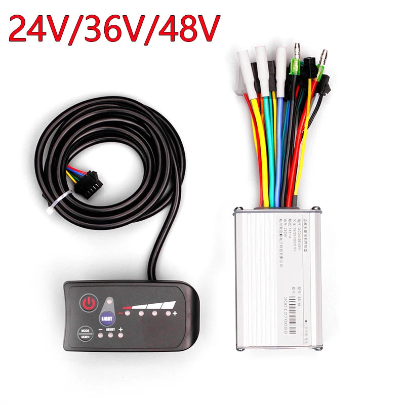 Waterproof Electric Bike Controller 24V‑48V 250W/350W Brushless Controller with LCD Display Pane - Automotive LED Light