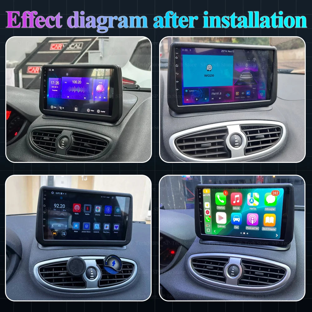 Android 16 For Renault Clio 3 Clio3 2005 2006 2007 2008 2009 - 2014 Carplay Car Radio Mult | AUTOKITSHOP