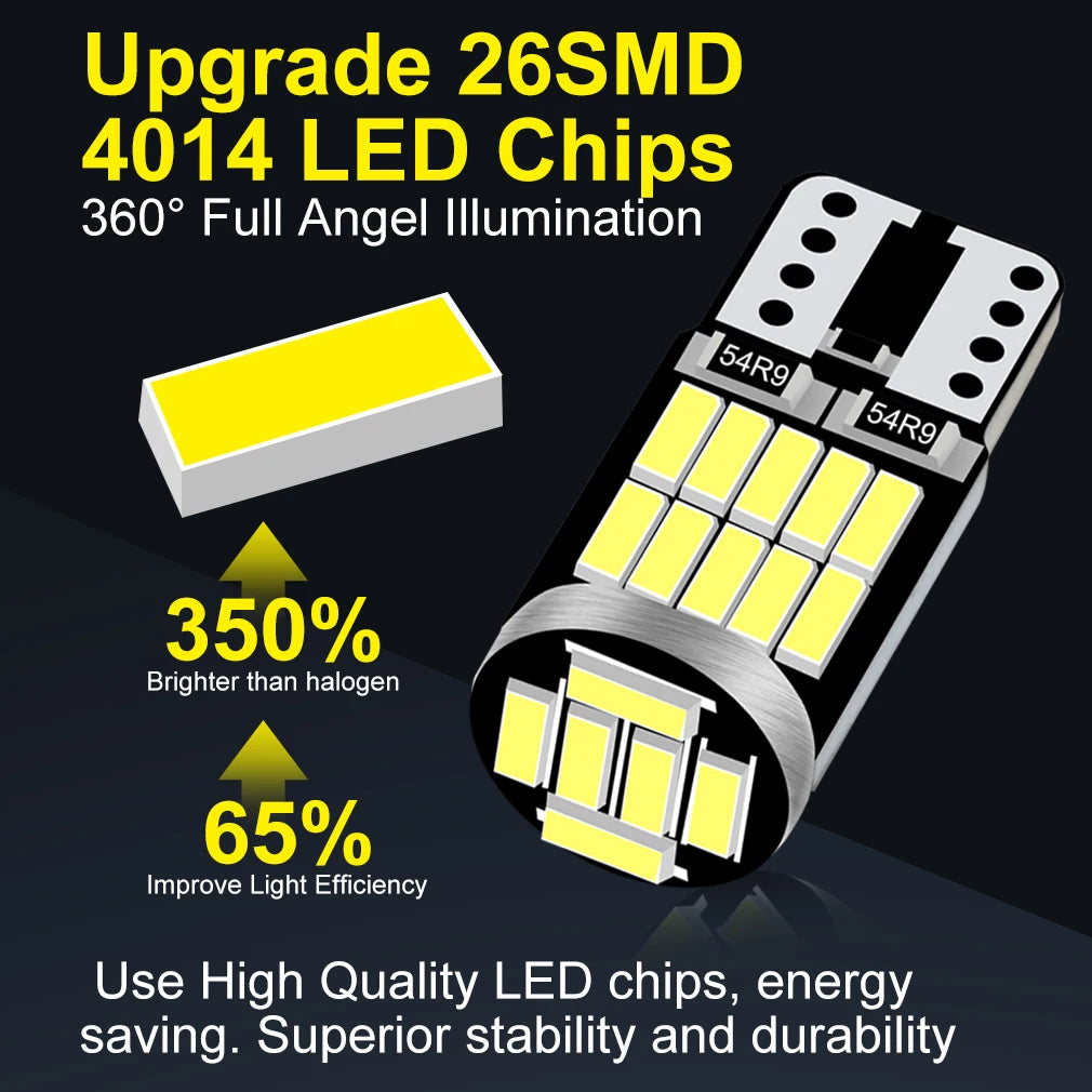 LED Interior Light Kit for W5W T10 - Canbus Error-Free Interior Bulbs