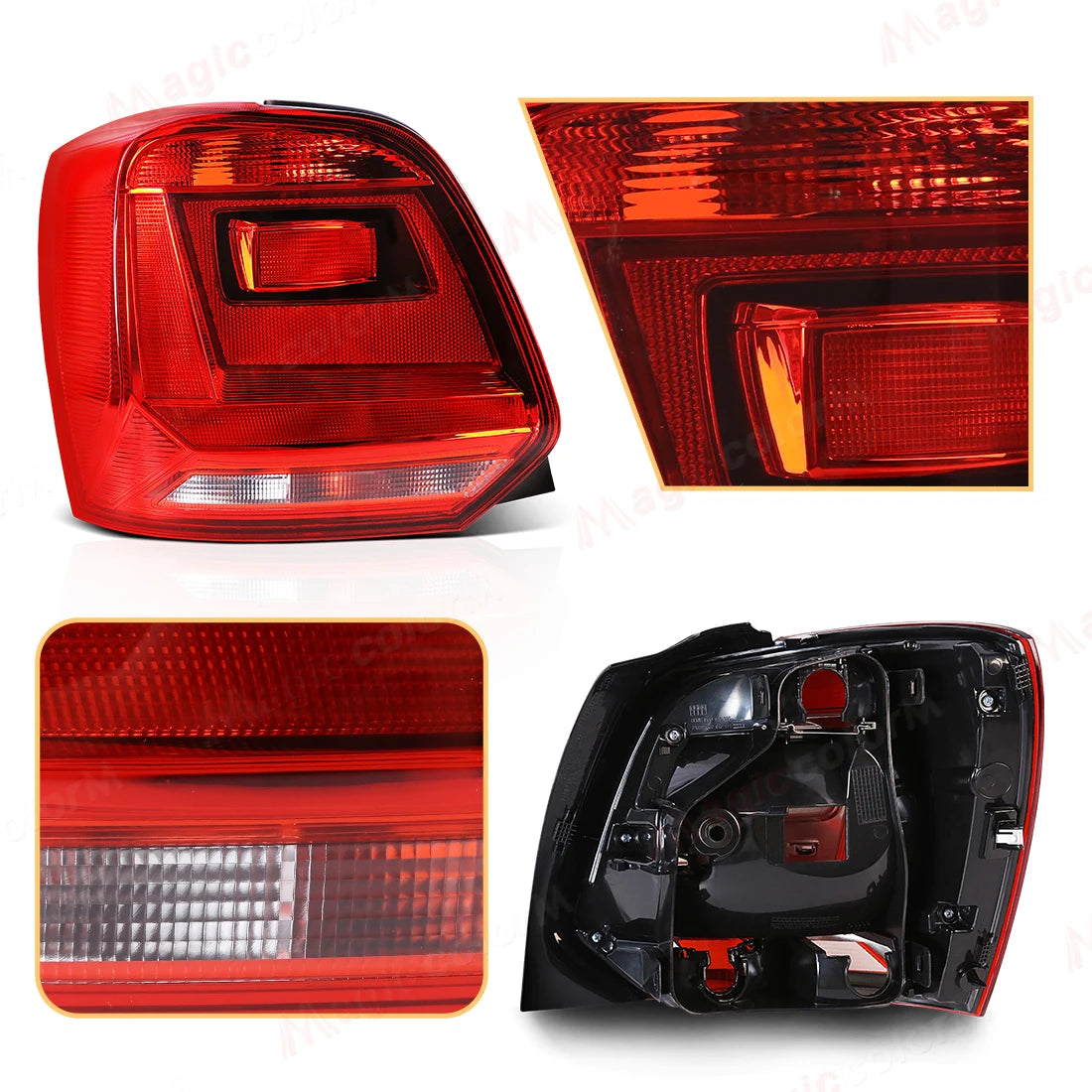 For Volkswagen VW Polo 2014 2015 2016 2017 2018 Car Tail Lamps Tail Lights Brake Rear Auto | AUTOKITSHOP