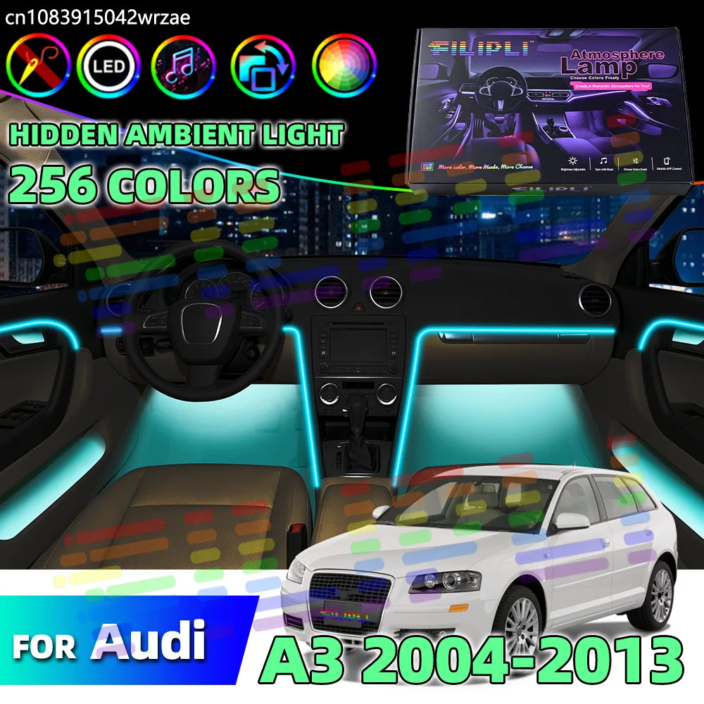 64 RGB - Ambient Light - for Audi A3 2004-2013 - Car Interior Lighting | AUTOKITSHOP