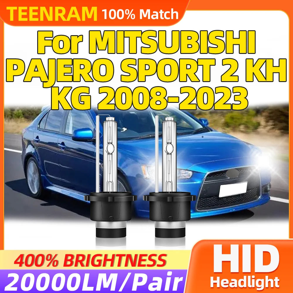 20000LM Super Bright D2S HID Xenon Headlight Bulbs 12V Turbo Auto Lamps For MITSUBISHI PAJ