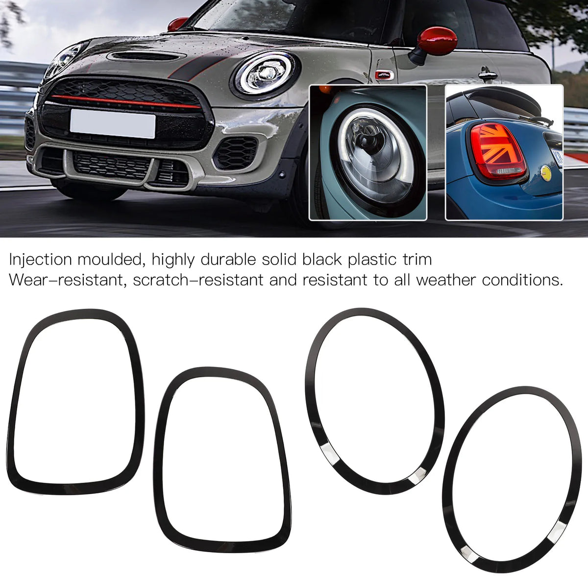 Car Headlight Taillight Surround Cover Trims for F55 F56 F57 One Cooper S JCW 2014+ Taillight Tr - Automotive LED Light