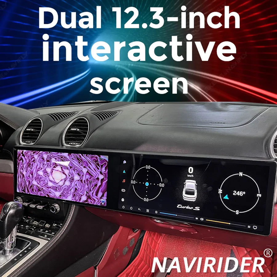 RHD Multimedia Video Player For Porsche Cayman 718 2016-2023 Android15 Auto GPS 4G Carplay | AUTOKITSHOP