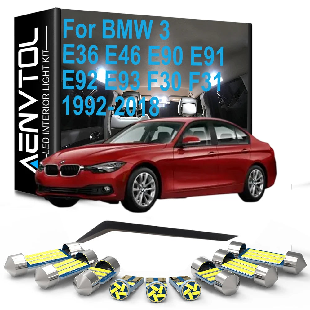 Complete Canbus LED Bulb Interior Dome Reading Door Luggage Light Kit For BMW 3 Series E36