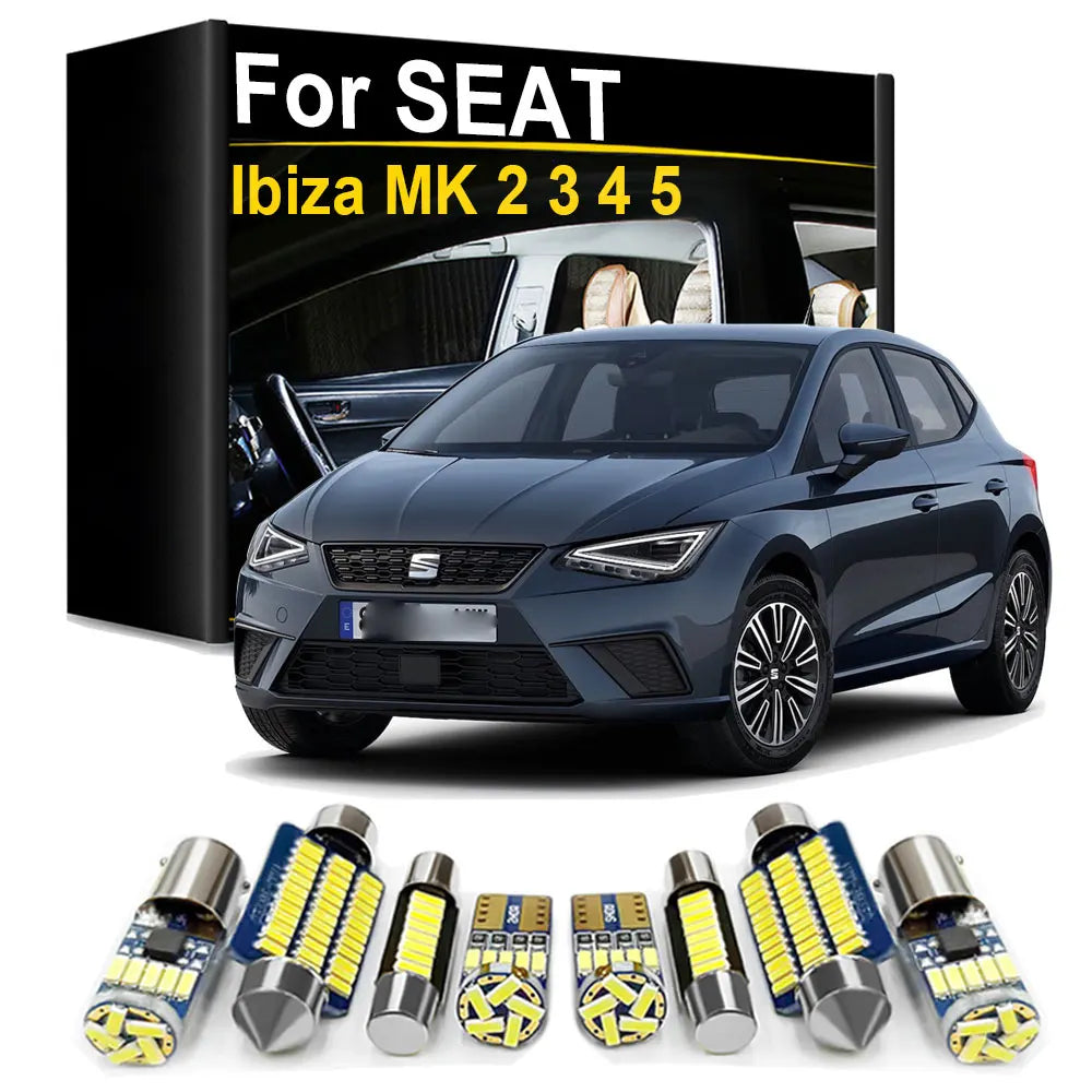 LED Interior Light Kit for Seat Ibiza 6L 6J 6P 6F 6K MK2 MK3 MK4 MK5 - Canbus Error-Free Bulbs | AUTOKITSHOP