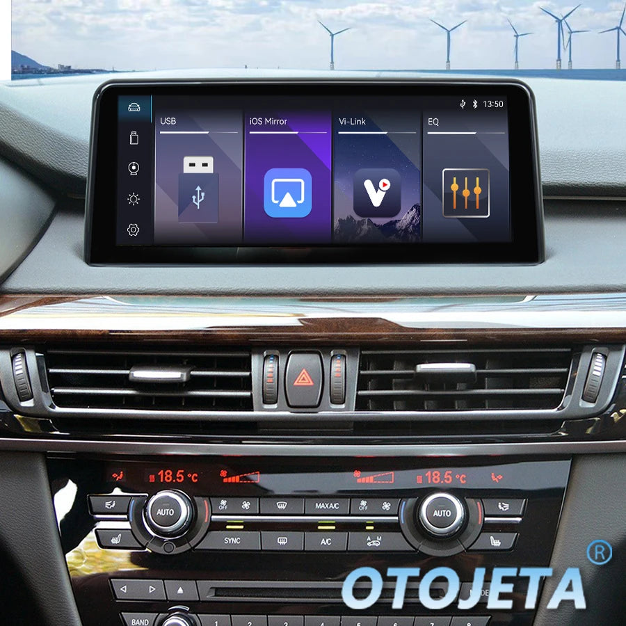 10.25" Linux Wireless CarPlay Android Auto For BMW X5 X6 F15 2014-2017 NBT EVO Car Radio M