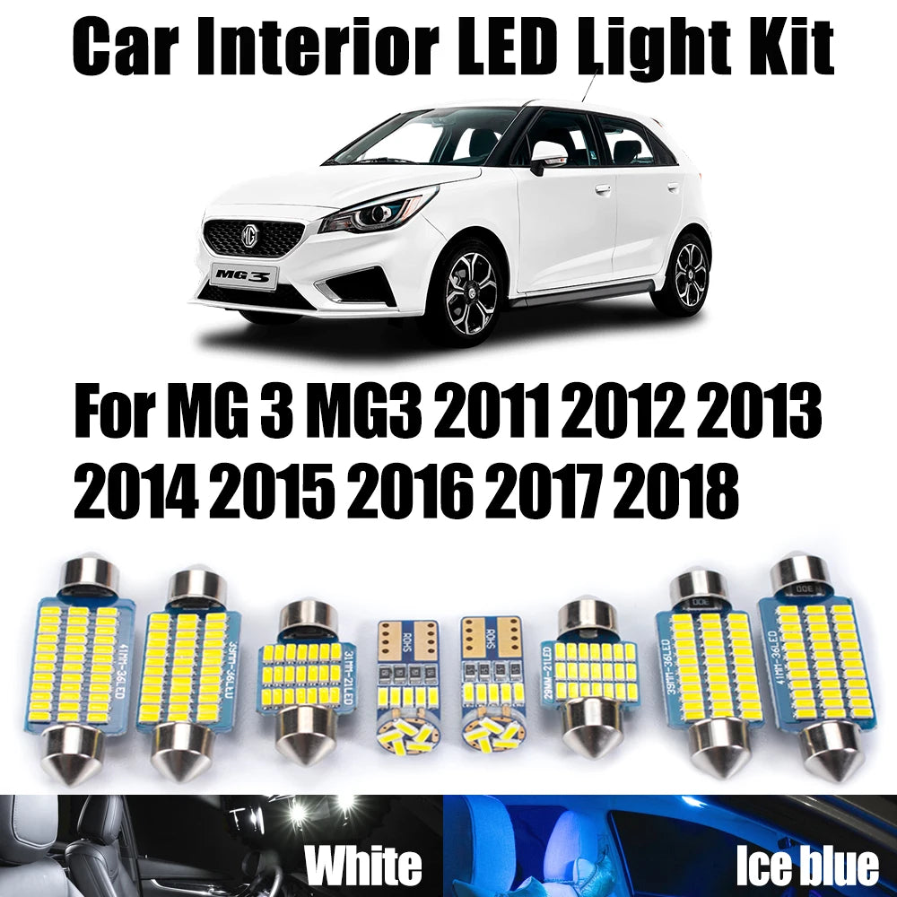 6-Piece LED Interior Light Kit for MG MG3 - Canbus Error-Free Interior Bulbs