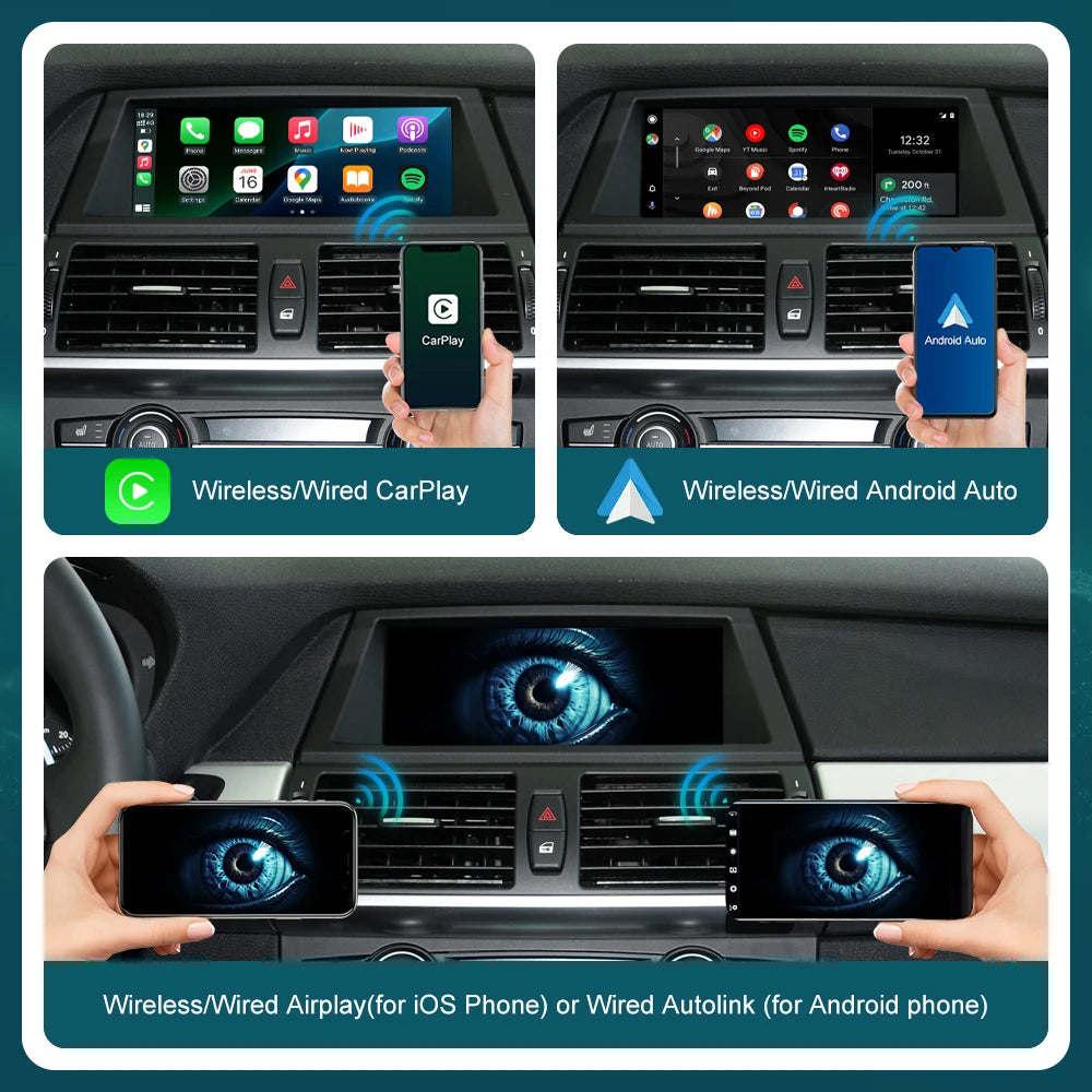 RoadTop Wireless CarPlay Linux Moudule for BMW CIC X5 E70 X6 E71 2011-2013 X1 E84 2009-201
