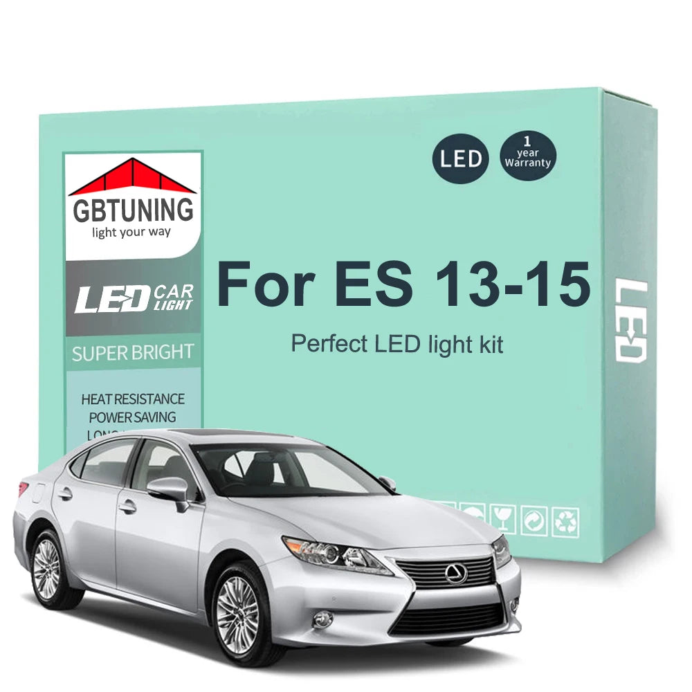 15-Piece LED Interior Light Kit for Lexus ES ES350 ES300h ES250 - Canbus Error-Free Bulbs | AUTOKITSHOP