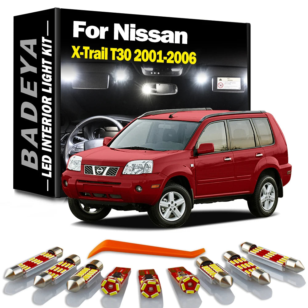Canbus LED Interior Light Trunk Bulbs Kit Car Accessories For Nissan Xtrail X-Trail T30 20