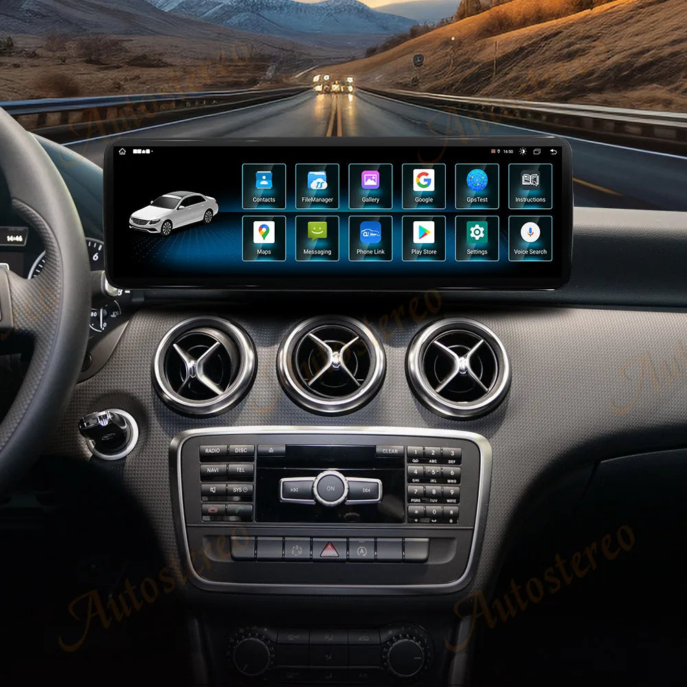 14.9 Inch Carplay 4G Android 14 For Mercedes Benz A B CLA GLA Class A43 A45 AMG 2013-2019