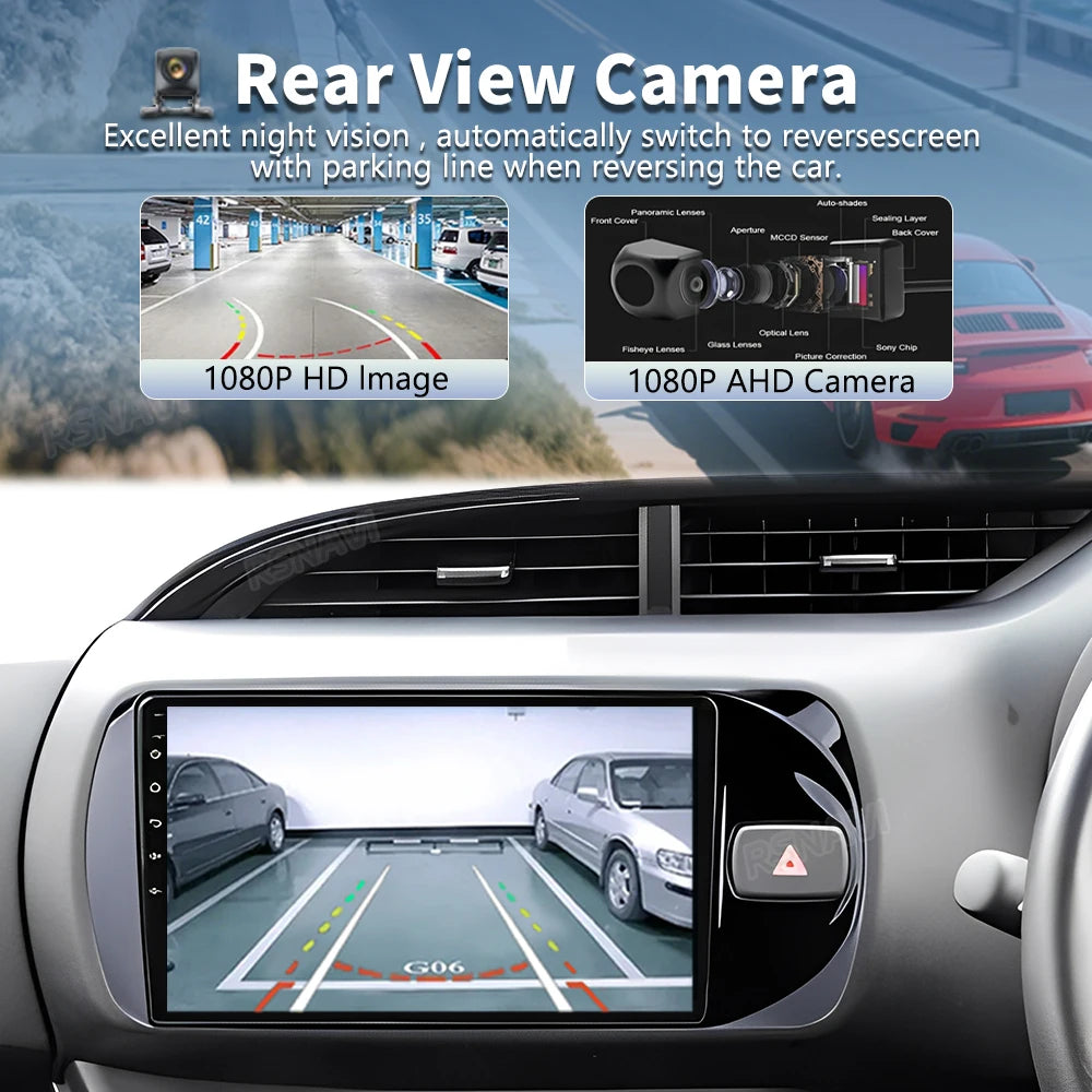 Android 16 Carplay For Toyota Vitz 3 XP130 2014 2015 2016 2017 2018 2019 Car Radio Multime