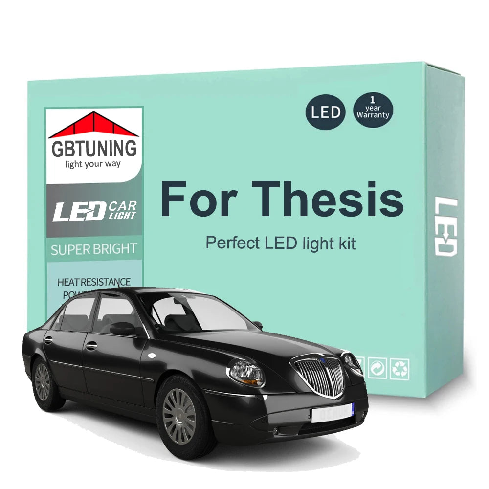 10-Piece LED Interior Light Kit for Lancia Thesis - Canbus Error-Free Bulbs | AUTOKITSHOP