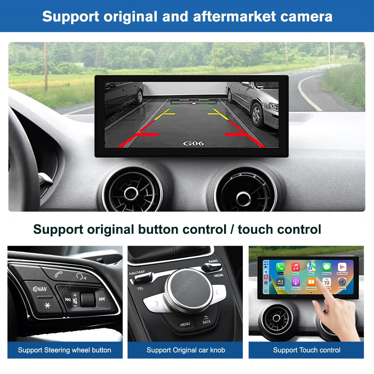 12.3" Ultra-thin Linux Screen for Audi Q2L 2018 - 2022 Wireless Carplay HD Touch Screen Mu | AUTOKITSHOP