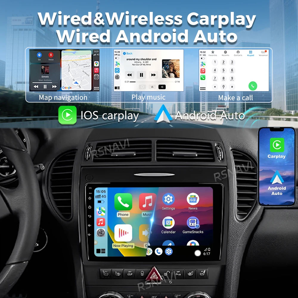 Android 16 Car Radio For Mercedes Benz SLK class R171 SLK200 SLK280 SLK300 2000-2011 GPS N