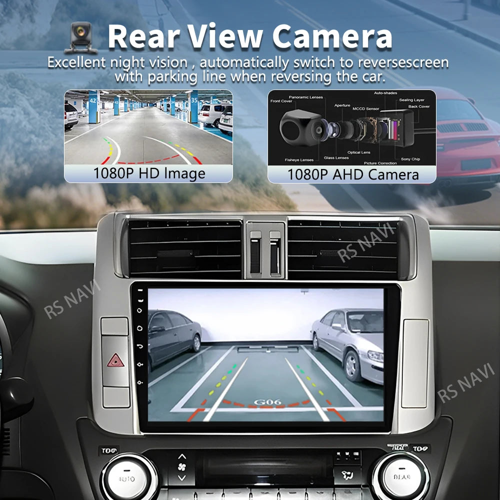 Android 16 For Toyota Land Cruiser Prado 150 2009 - 2013 2K QLED Android Car Radio Multime