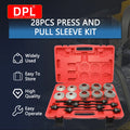 28pcs Press and Pull Sleeve Kit Remove Bushes Bushing Bearings Seals Removal Insertion Tool Set - Automotive LED Light