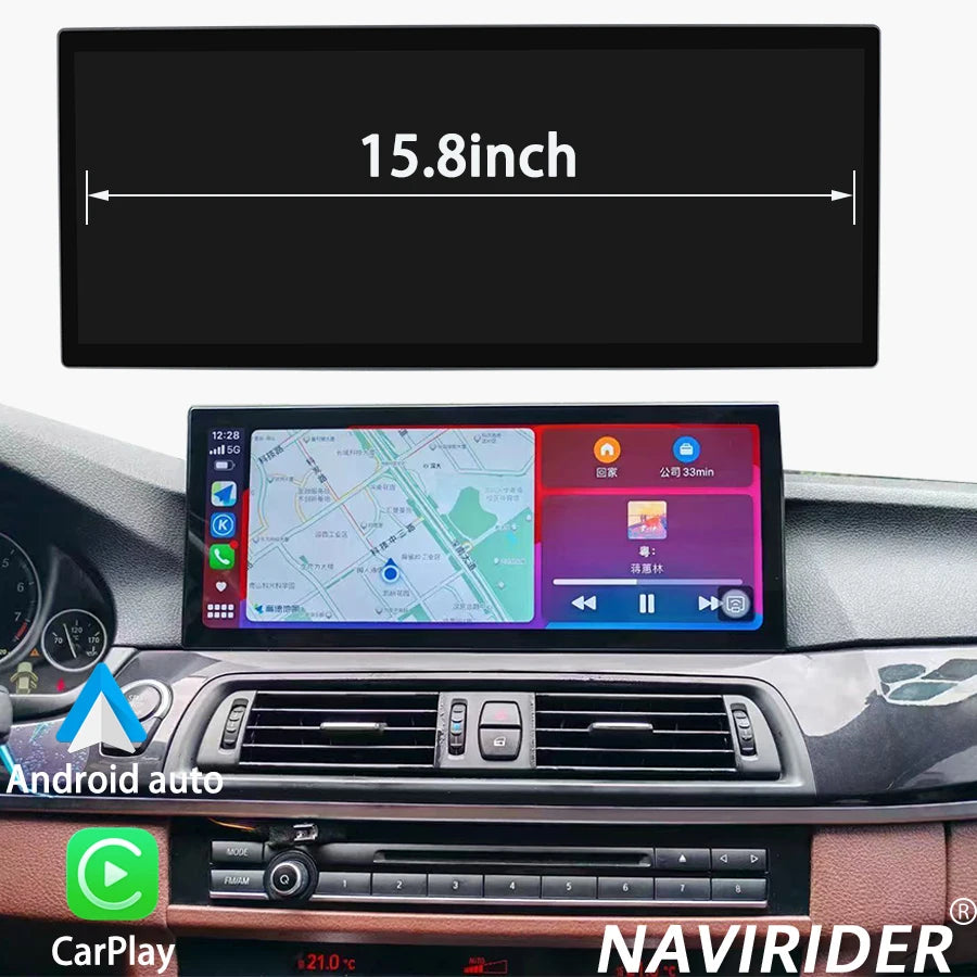 15.8Inch Dual System Stereo Car Radio CarPlay GPS Qled Screen For BMW 3 5 7 Series X1 X3 X