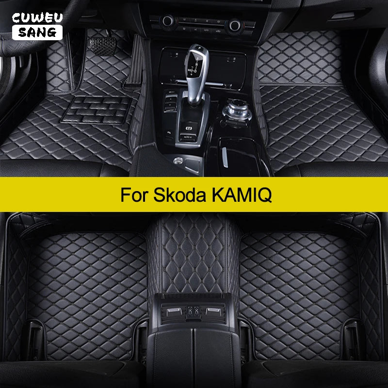 CUWEUSANG Custom Car Floor Mats For Skoda KAMIQ Auto Carpets Foot Coche Accessorie | AUTOKITSHOP