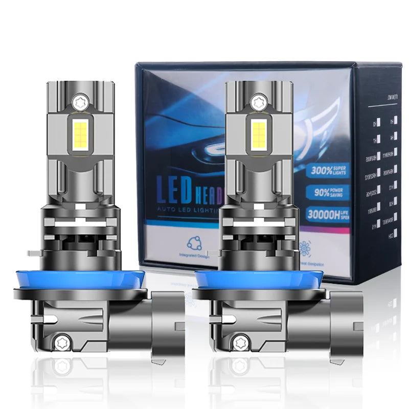 High Power H11 Car LED Headlight 1:1 Mini Size Headlamp Car Lamps Super Bright Plug And Pl