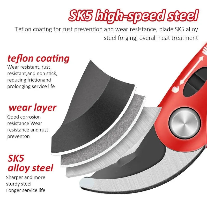 Garden Pruning Shears Gardening Fruit Tree Pruning Shears Multifunctional Stainless Steel Branch - Automotive LED Light