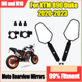 1 Pair Motorcycle Rearview Mirrors Off Road Wide Side Mirror With Screw 360° Adjustable Fo