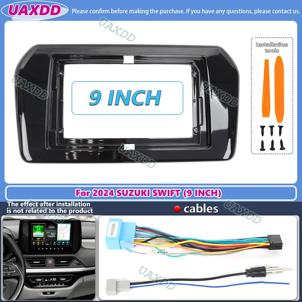 9 inch 2 Din Car Radio Fascia For 2024 SUZUKI Swift Auto Stereo Install Dash Panel Mountin
