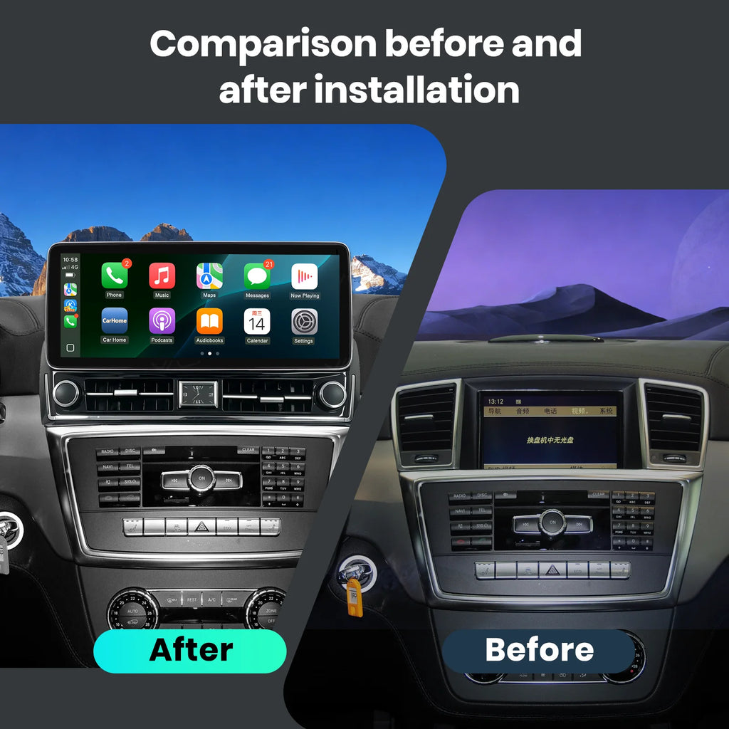 Touch Screen Wireless CarPlay Multimedia Display for Mercedes-Benz ML 2012-2015 NTG 4.5