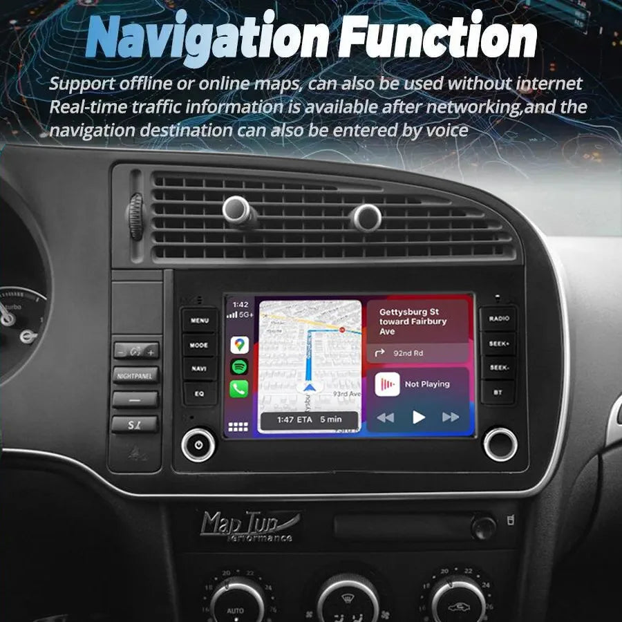 7inch Android 15 2 Din Car Radio For SAAB 9-3 93 2005-2008 Multimedia Video Player Stereo  | AUTOKITSHOP