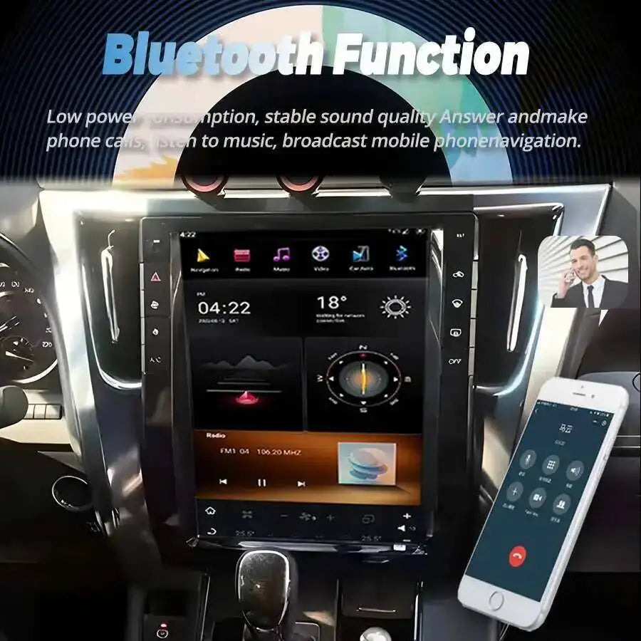 13inch Vertical Screen Stereo GPS Navigation For Toyota Alphard 30 2015 - 2019 Car Radio A | AUTOKITSHOP