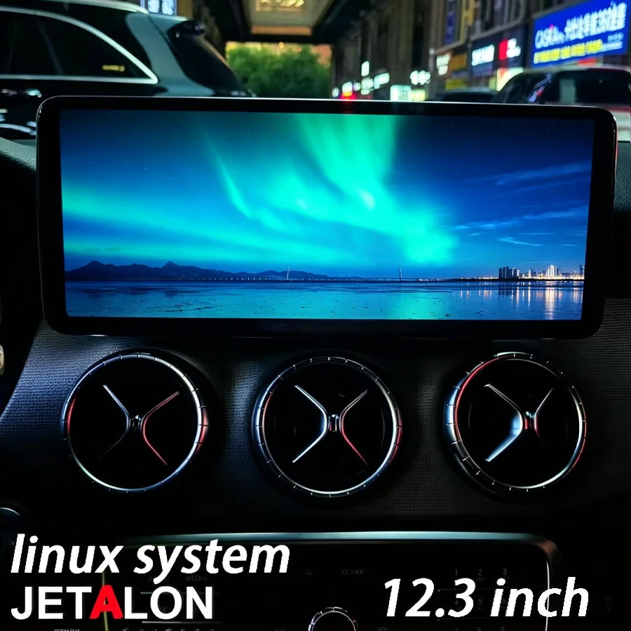 12.3'' Carplay & Android Auto Car Stereo Linux System GPS Multimedia Video Player for Merc