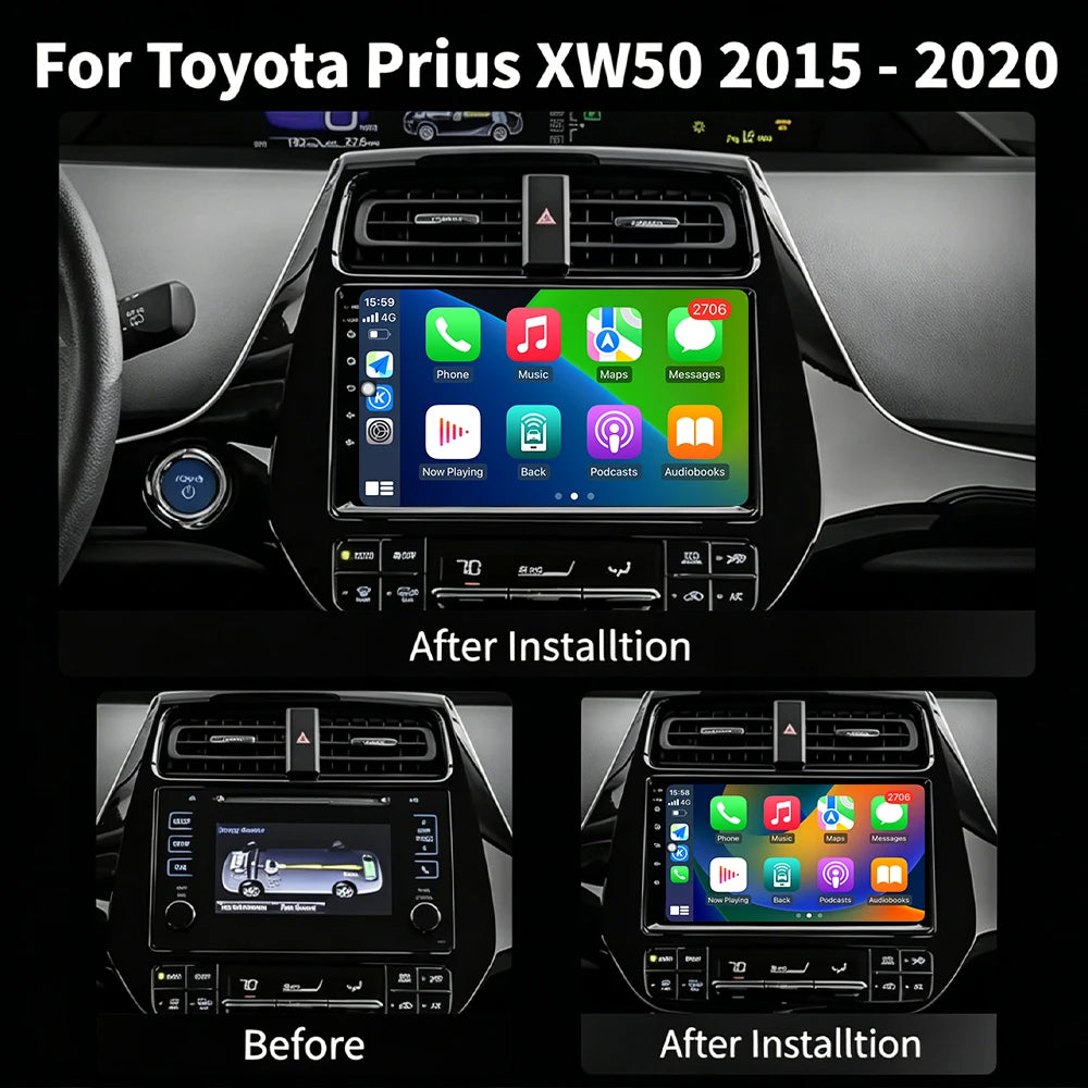 Android Auto Carplay For Toyota Prius XW50 2015-2020 Car Radio Multimedia Video Player WiF