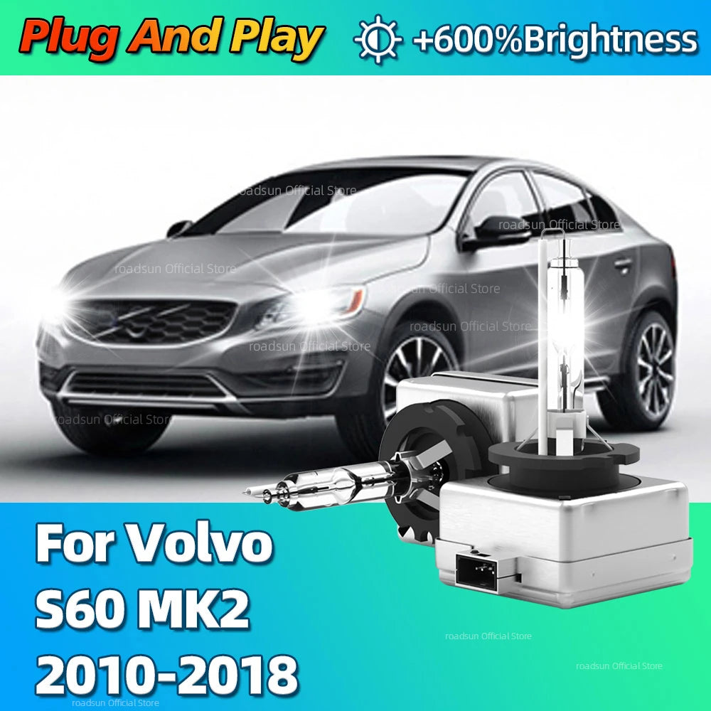 Xenon D3S HID Bulb 6000K Car Headlight Replacement Lamp 35W For Volvo S60 MK2 2010 2011 20