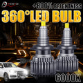 6000K H7 LED 6 Side Chips H1 H11 9005 9006 880 H27 Car Headlight Bulbs LED Lights For Proj