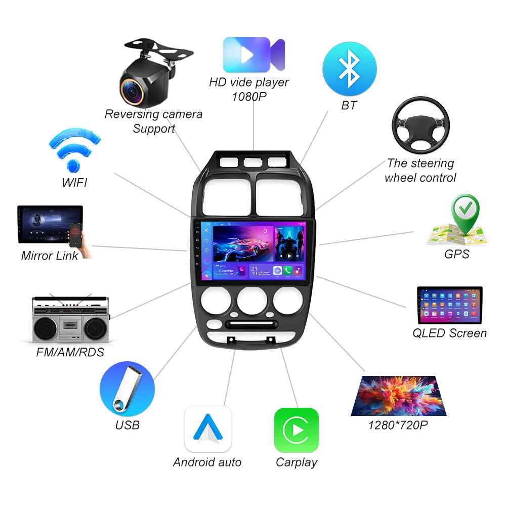 Android 16 For Hyundai Verna Accent Ii 2 Lc2 1999-2012 Car Radio Gps Multimedia Player Nav | AUTOKITSHOP