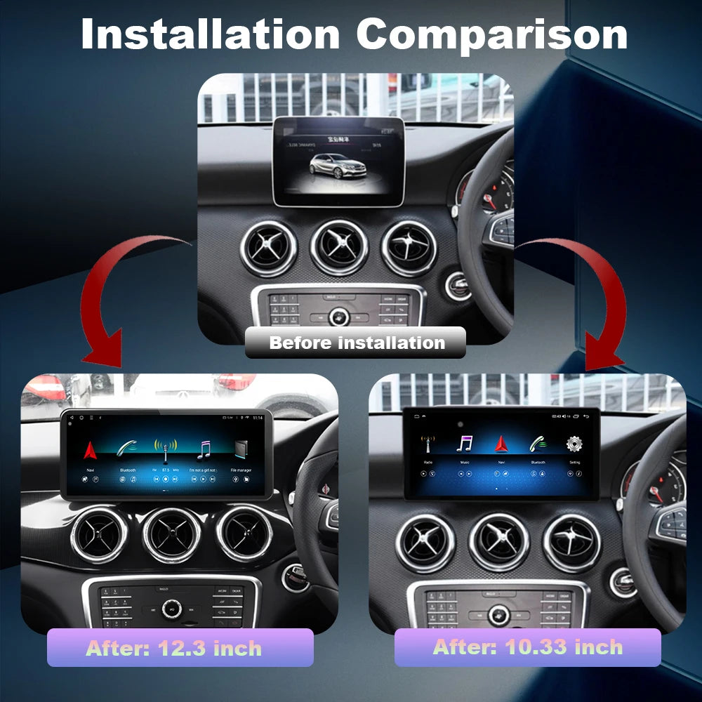 For Benz A Class 2013 - 2018 GLA Class 2015-2019 Right Hand Drvie Wireless CarPlay Android